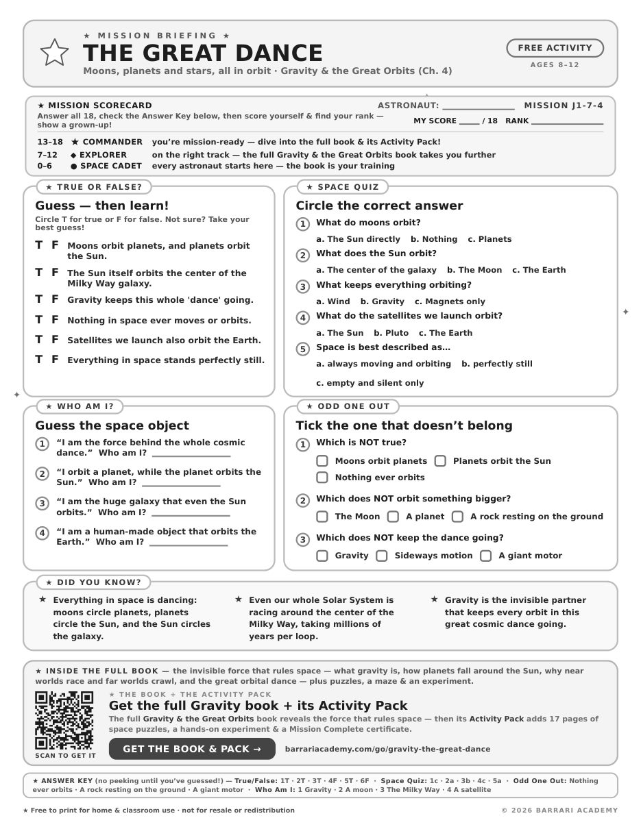 The free The Great Dance worksheet — fun facts and activities
