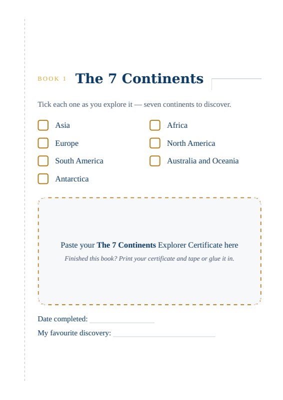 Explorer Passport page