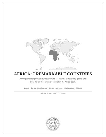 Africa Activity Pack cover
