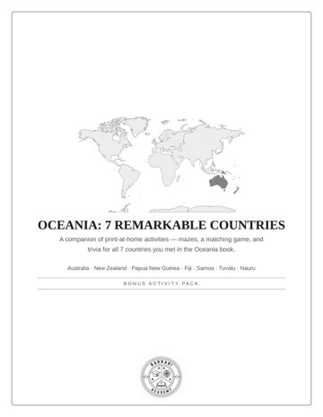 Oceania Activity Pack cover