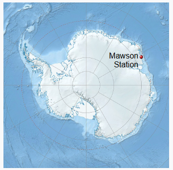 Location of Mawson Station