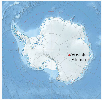 Location of Vostok Station